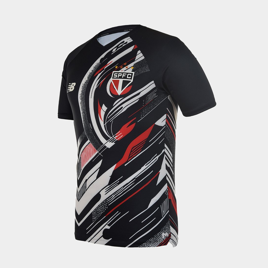 Camisa São Paulo 25/26 s/n° Pré Jogo New Balance Masculina - Preto