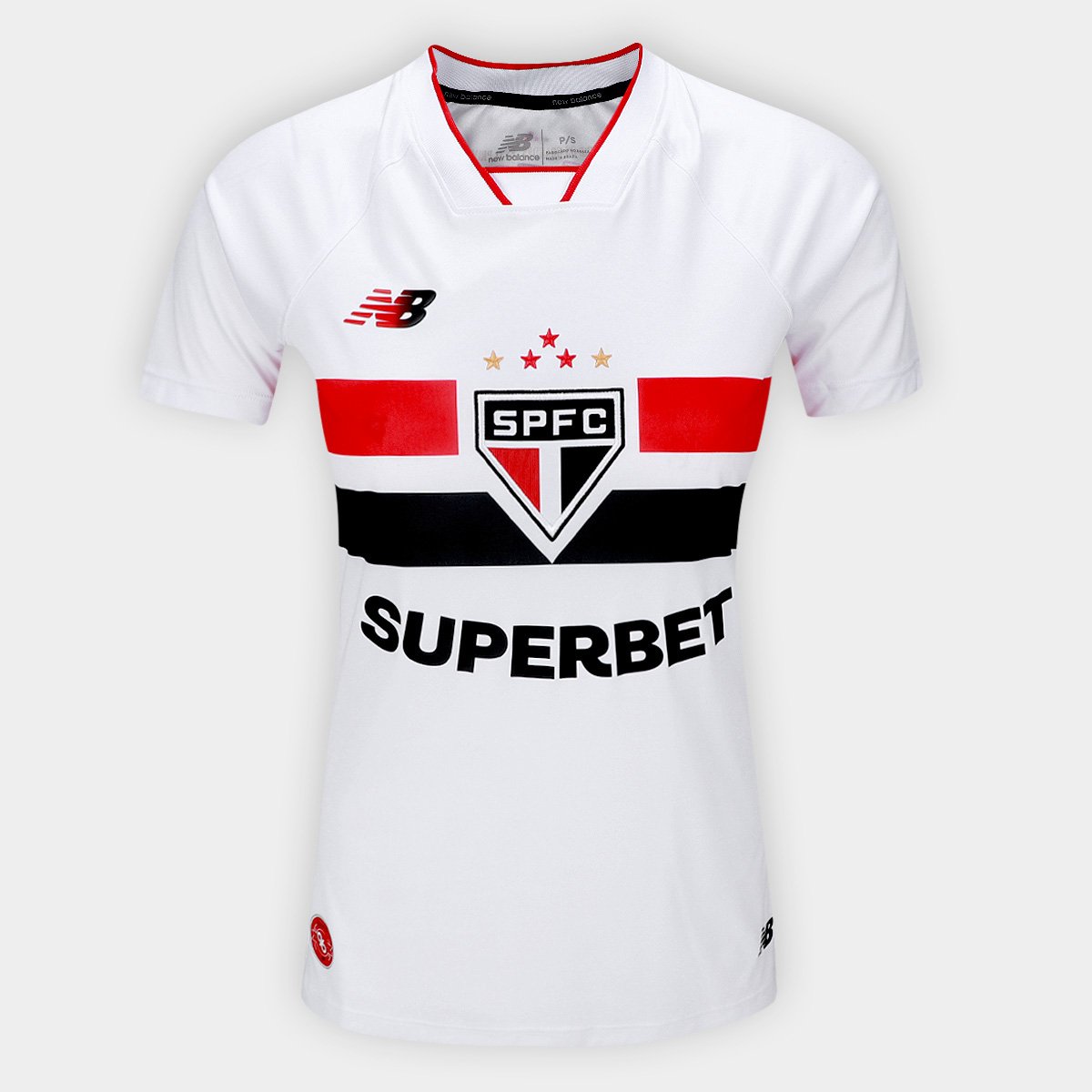Camisa São Paulo I 26/27 Torcedor New Balance Feminina - Branco+Vermelho