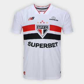 Camisa São Paulo I 26/27 Torcedor New Balance Masculina - Branco+Vermelho