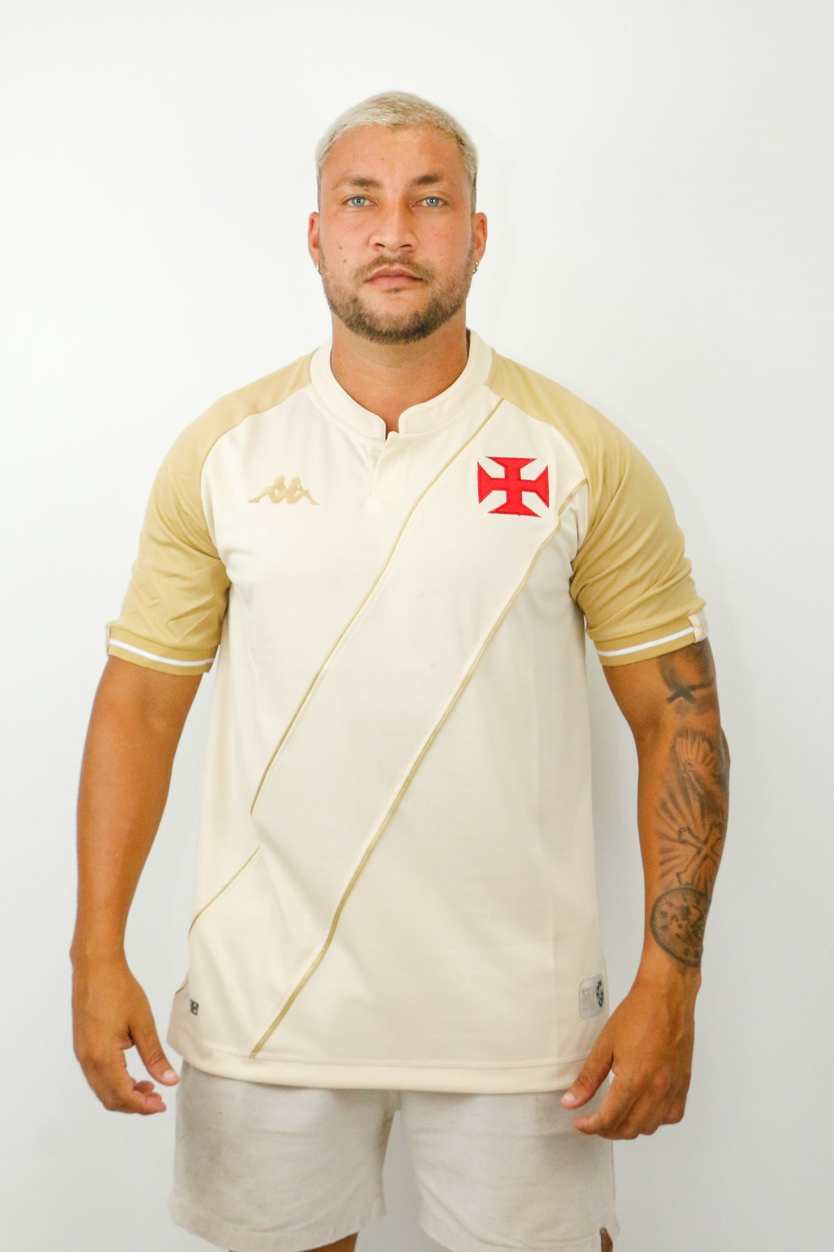 Camisa 3 Vasco Kappa 24/25 - 100 anos resposta histórica - Masculina - Bege