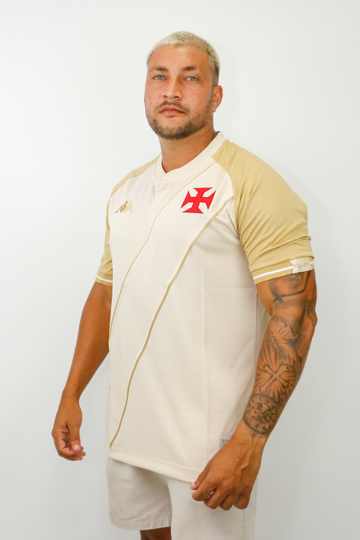 Camisa 3 Vasco Kappa 24/25 - 100 anos resposta histórica - Masculina - Bege