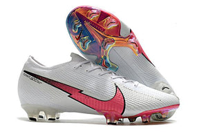 Chuteira Campo Nike Mercurial Vapor 13 Elite FG Branco/Rosa - Low
