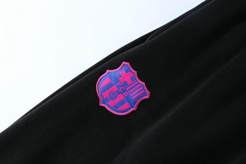 Conjunto Inverno Barcelona Preta e Roxa Nike - Com Ziper