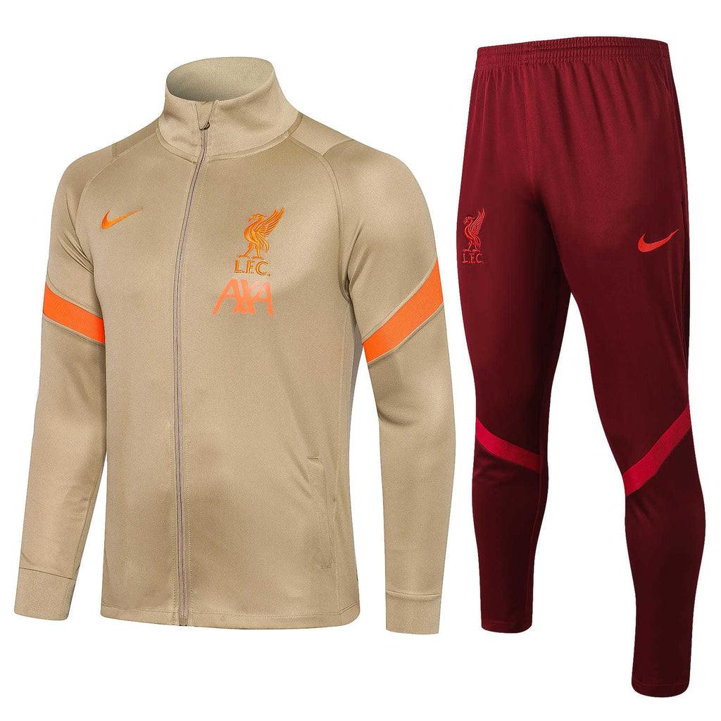 Conjunto Inverno Liverpool Bege e Vermelho Nike - Com Fecho
