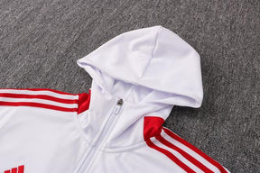 Conjunto Inverno Manchester United Branca Adidas - Com Capuz