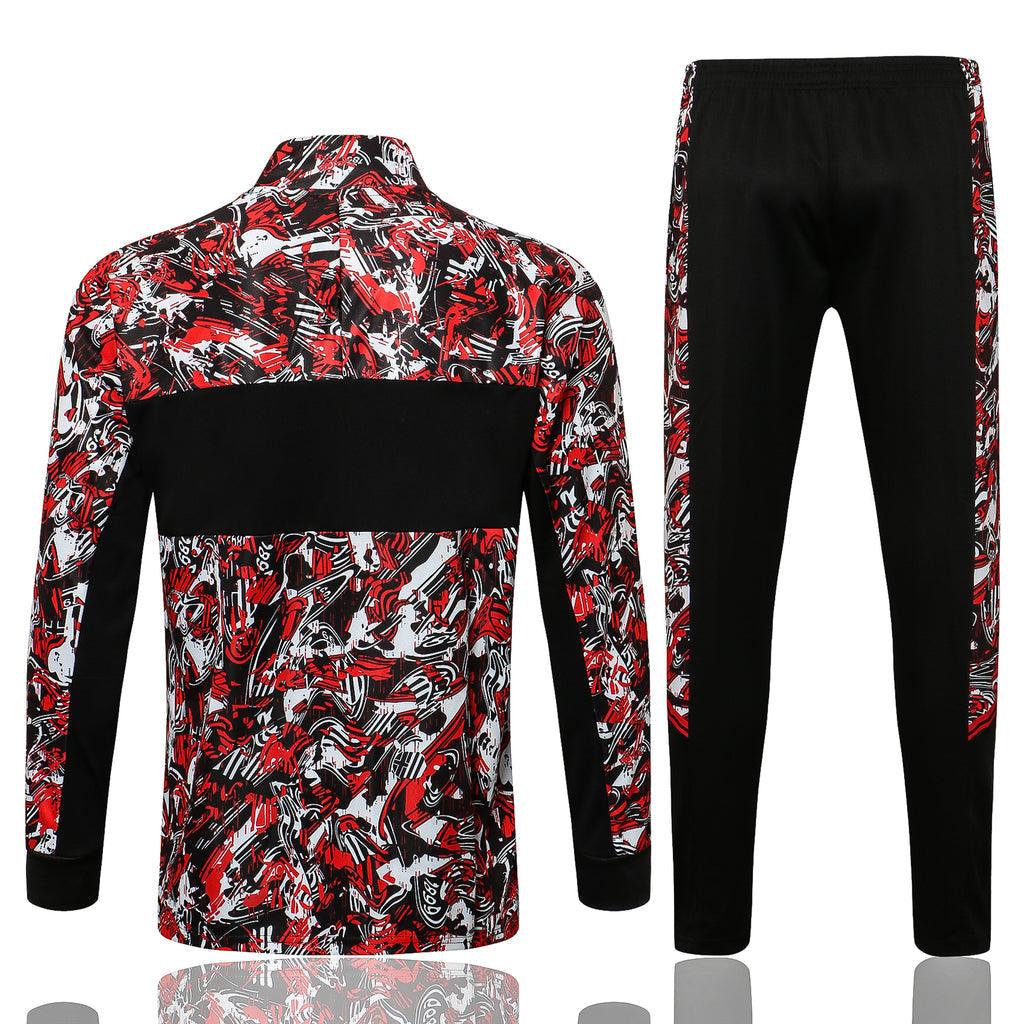 Conjunto Inverno Milan Preta e Vermelha Puma - Com Fecho
