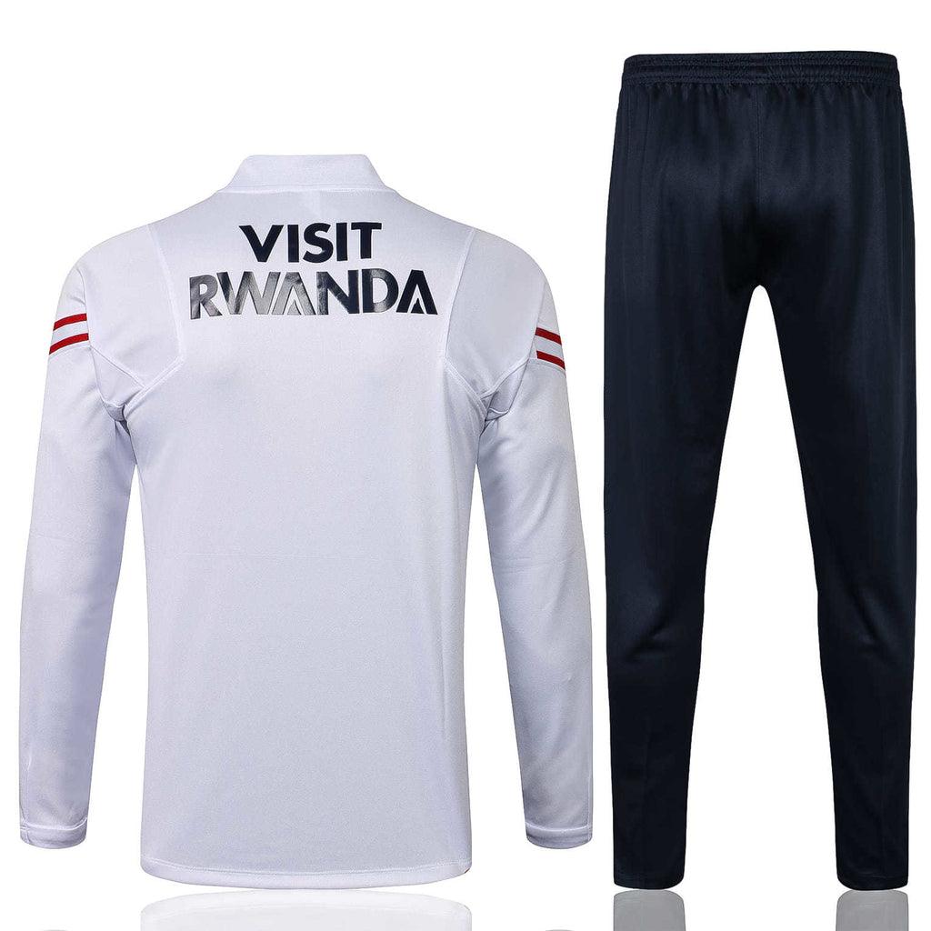 Conjunto Inverno PSG Branco e Azul Nike - Com Ziper