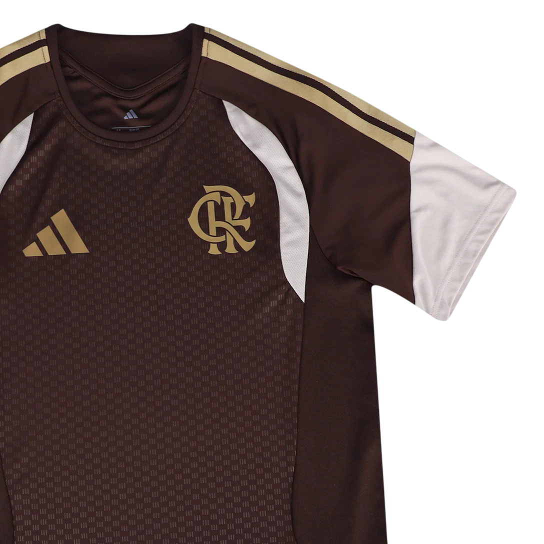 Camisa Flamengo 26/27 Treino Marrom - Adidas Versão Torcedor